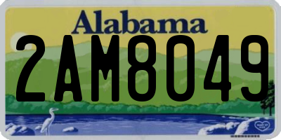 AL license plate 2AM8049