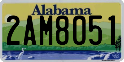 AL license plate 2AM8051