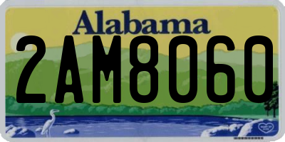 AL license plate 2AM8060