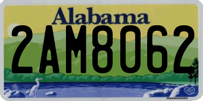 AL license plate 2AM8062