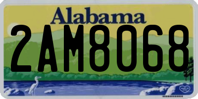 AL license plate 2AM8068