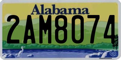 AL license plate 2AM8074