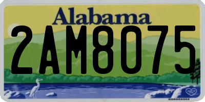 AL license plate 2AM8075