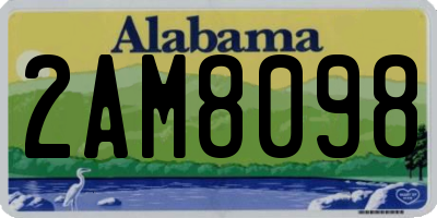 AL license plate 2AM8098