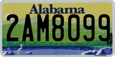 AL license plate 2AM8099