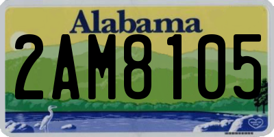 AL license plate 2AM8105