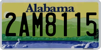 AL license plate 2AM8115