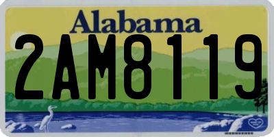 AL license plate 2AM8119