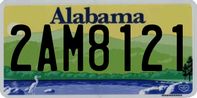 AL license plate 2AM8121