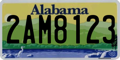 AL license plate 2AM8123