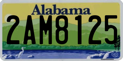 AL license plate 2AM8125