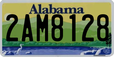 AL license plate 2AM8128