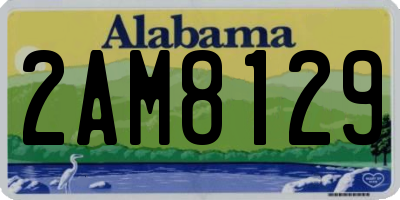 AL license plate 2AM8129