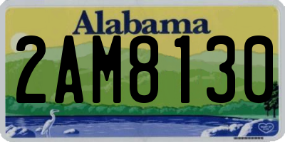 AL license plate 2AM8130