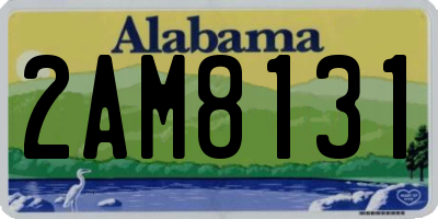 AL license plate 2AM8131