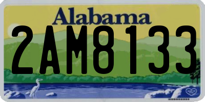 AL license plate 2AM8133