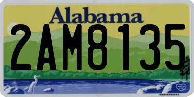 AL license plate 2AM8135