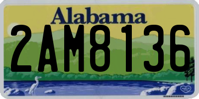 AL license plate 2AM8136
