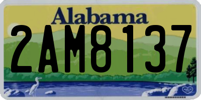 AL license plate 2AM8137