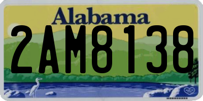 AL license plate 2AM8138