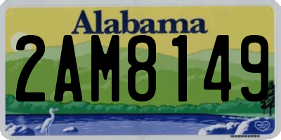 AL license plate 2AM8149