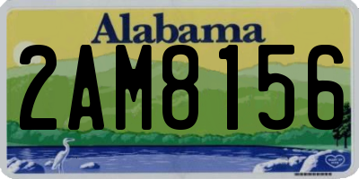 AL license plate 2AM8156