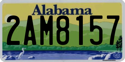 AL license plate 2AM8157