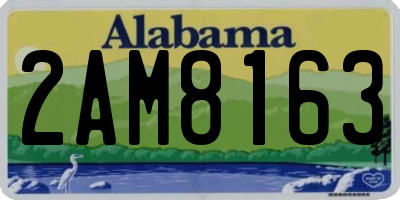 AL license plate 2AM8163