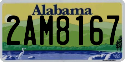 AL license plate 2AM8167