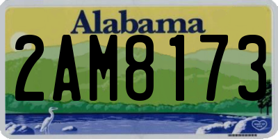 AL license plate 2AM8173