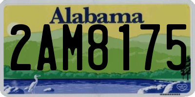 AL license plate 2AM8175