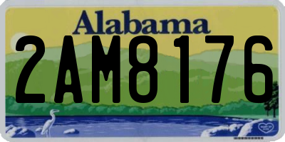 AL license plate 2AM8176