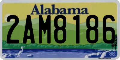 AL license plate 2AM8186