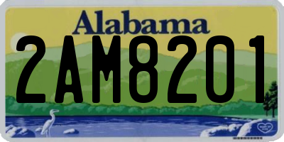 AL license plate 2AM8201