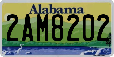AL license plate 2AM8202