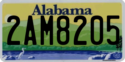 AL license plate 2AM8205