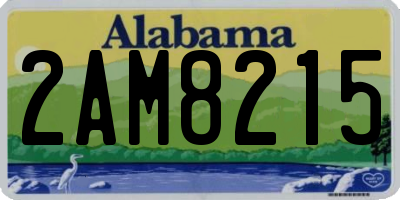 AL license plate 2AM8215