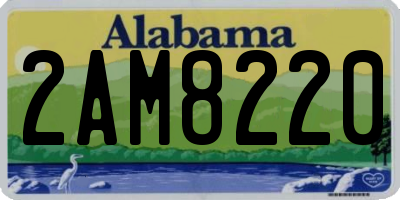 AL license plate 2AM8220