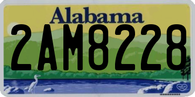 AL license plate 2AM8228