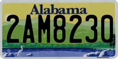 AL license plate 2AM8230