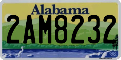 AL license plate 2AM8232