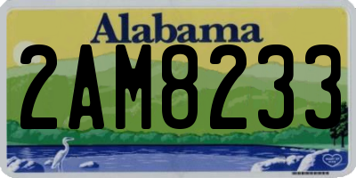AL license plate 2AM8233
