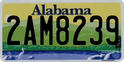 AL license plate 2AM8239