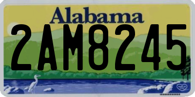 AL license plate 2AM8245