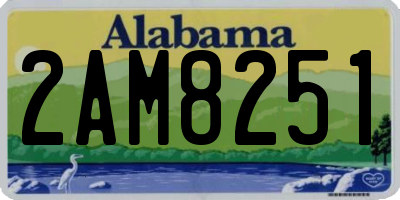 AL license plate 2AM8251