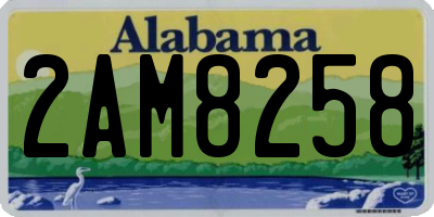 AL license plate 2AM8258