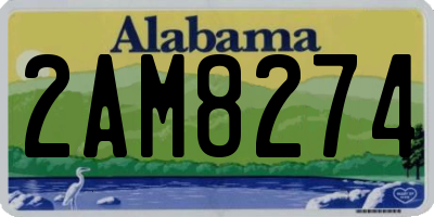 AL license plate 2AM8274