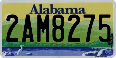 AL license plate 2AM8275