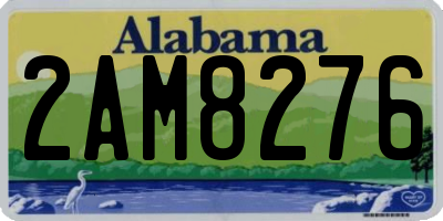 AL license plate 2AM8276