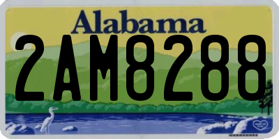 AL license plate 2AM8288